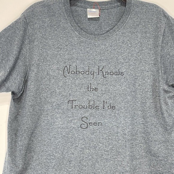 Womens T Shirt Sz L Gray Cotton Short Sleeves basic tee - Picture 3 of 11